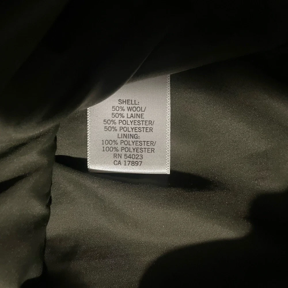 Banana Republic Olive Wool Blend Bomber Men's‎ Size Large Casual Zip Pockets